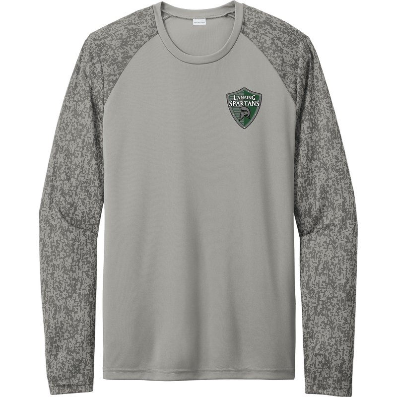 Lansing Spartans Long Sleeve Digi Camo Tee