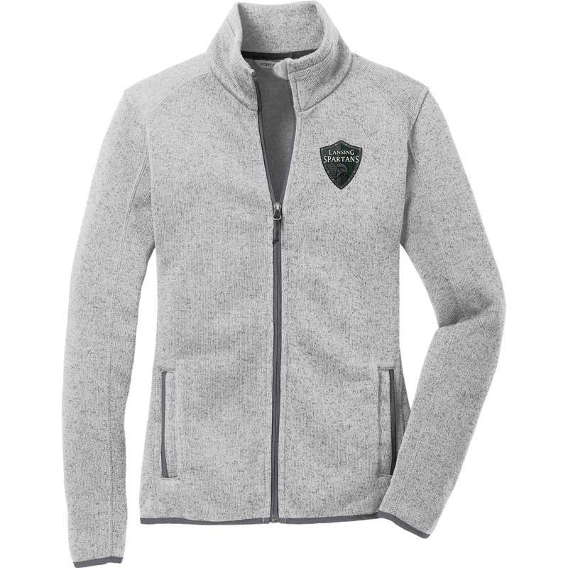 Lansing Spartans Ladies Sweater Fleece Jacket