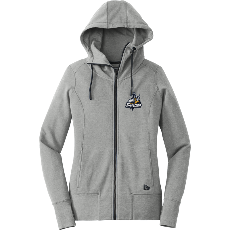 Mon Valley Thunder New Era Ladies Tri-Blend Fleece Full-Zip Hoodie