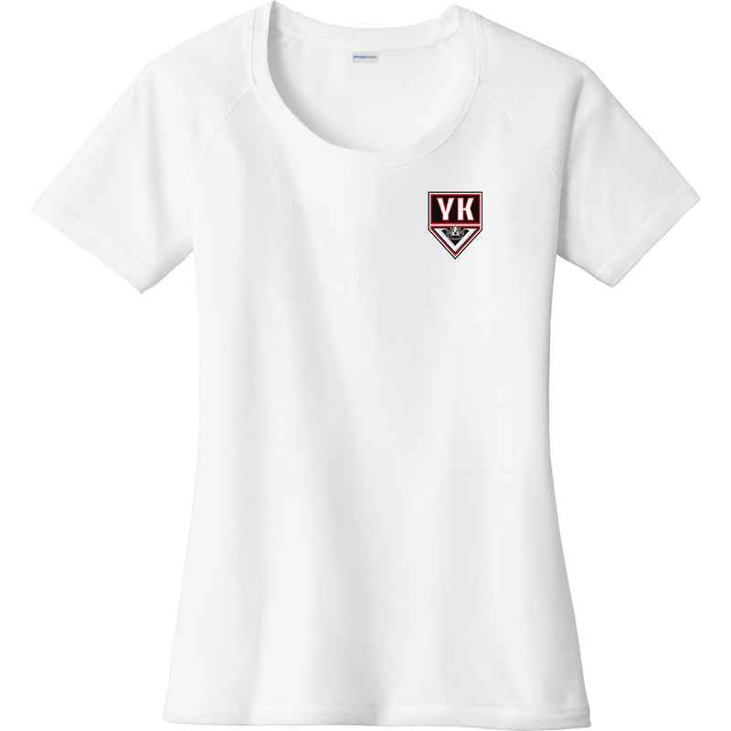 Young Kings Ladies PosiCharge Tri-Blend Wicking Scoop Neck Raglan Tee