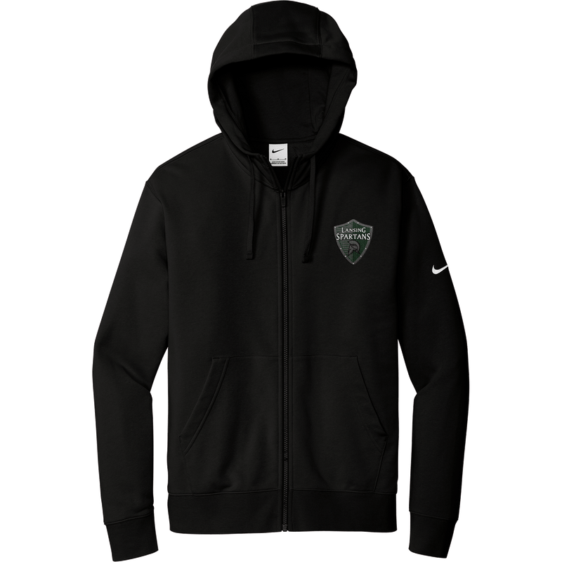 Lansing Spartans Nike Club Fleece Sleeve Swoosh Full-Zip Hoodie