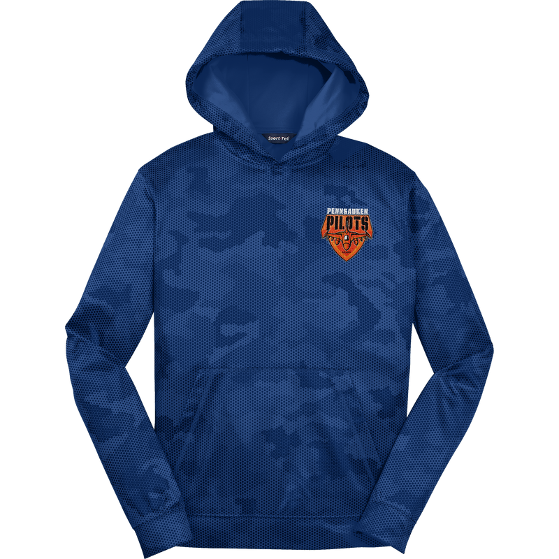 Pennsauken Pilots Youth Sport-Wick CamoHex Fleece Hooded Pullover