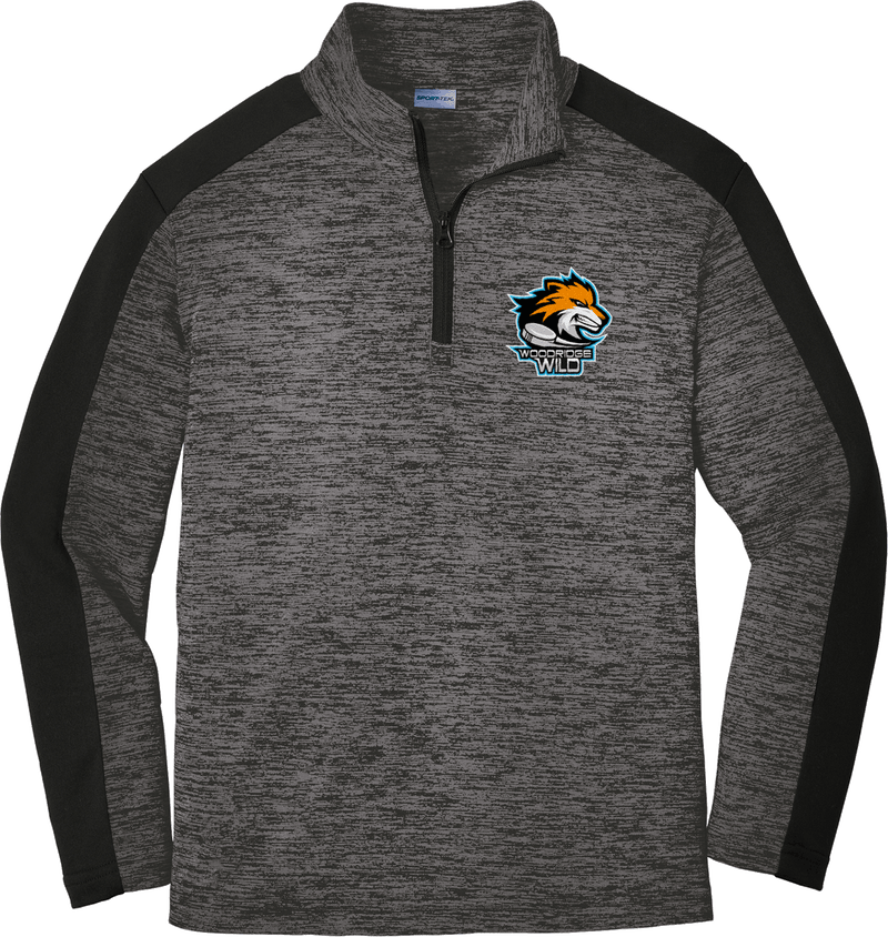 Woodridge Wild Youth PosiCharge  Electric Heather Colorblock 1/4-Zip Pullover